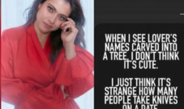 काजोल ने पेड़ों पर नाम उकेरने वाले प्रेमियों पर कसा तंज, कहा-कितने 'डेट पर चाकू ले जाते हैं'