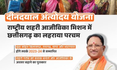 दीनदयाल अंत्योदय योजना - राष्ट्रीय शहरी आजीविका मिशन में छत्तीसगढ़ का उत्कृष्ट प्रदर्शन