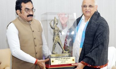 लोक निर्माण मंत्री सिंह ने गुजरात के मुख्यमंत्री पटेल से की मुलाकात