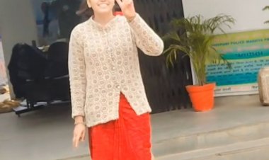 पिछोर थाने के बाहर महिला ने बनाई रील:पुलिस ने जारी किया नोटिस, थाना प्रभारी बोले- उचित कार्रवाई की जाएगी