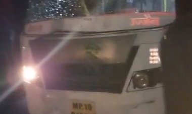 देवास में यात्री बस ने भेड़ों को कुचला:12 से अधिक की मौत, आक्रोशित लोगों ने बस के शीशे तोड़े; चालक-कंडक्टर फरार