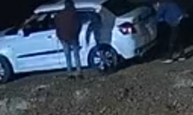 शिवपुरी के एनएच-46 पर हथियारबंद बदमाशों का आतंक:VIDEO; ट्रक शोरूम के चौकीदार को धमकाया, भागकर बचाई जान