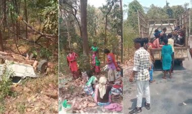 CG – दर्दनाक सड़क हादसा : सवारियों से भरी पिकअप खाई में गिरी, 2 ग्रामीणों की मौत, दर्जनों लोग घायल, मौके पर मची चीख-पुकार….