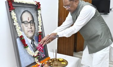 मुख्यमंत्री  विष्णु देव साय ने डॉ. भीमराव अम्बेडकर की जयंती पर उन्हें किया नमन