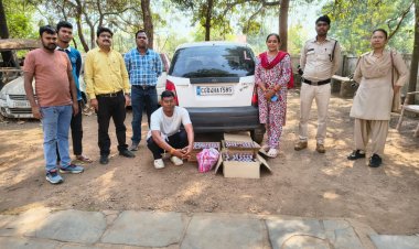 आबकारी विभाग ने जप्त की मध्यप्रदेश निर्मित मदिरा, 01 आरोपी गिरफ्तार एवं वाहन जप्त