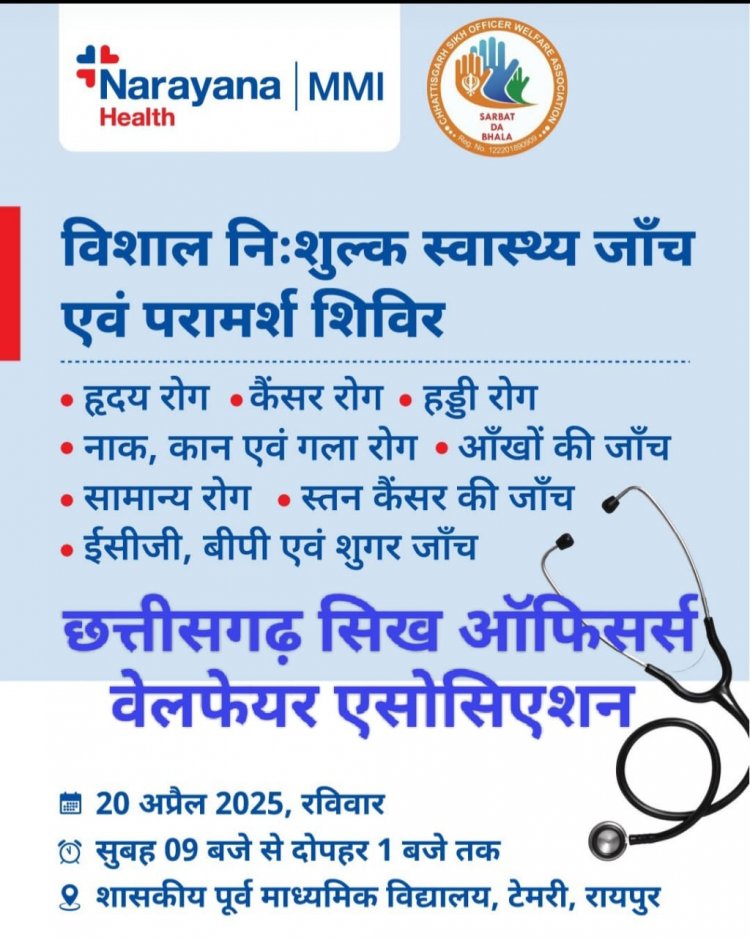 विशाल निशुल्क मैडिकल कैंप-सरबत का भला अर्थात पूरी मानव जाति की अच्छाई