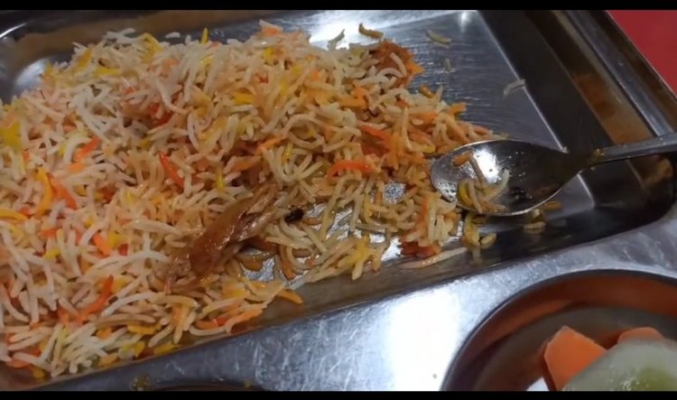 ग्राहक की बिरयानी में मरा हुआ कॉकरोच  मिलने पर “दा पंजाबी रेस्टोरेंट” में खाद्य विभाग की बड़ी कार्रवाई