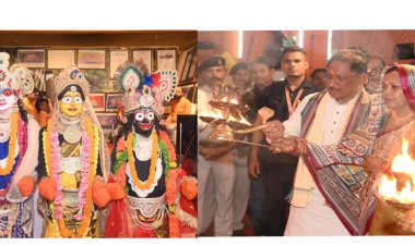 मुख्यमंत्री ग्राम दोकड़ा में भगवान जगन्नाथ मंदिर के प्राण प्रतिष्ठा कार्यक्रम में शामिल हुए