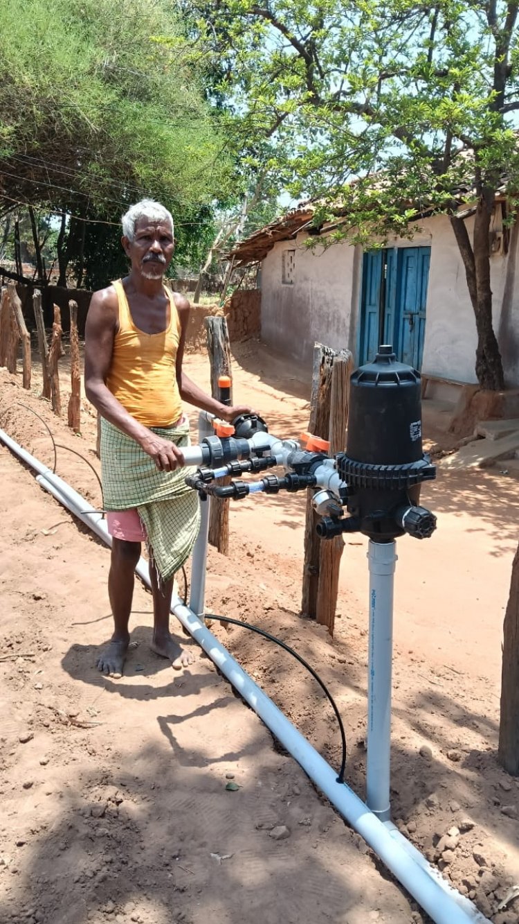 ड्रीप सिंचाई प्रणाली से सजेगा किसान का खेत,सुशासन तिहार के तहत कृषक गबरेल लकड़ा को मिला लाभ,मुख्यमंत्री के प्रति जताया आभार