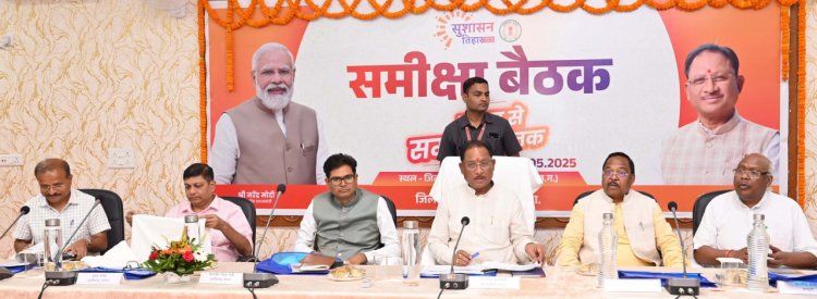 अच्छा प्रदर्शन करने वाले जिलों को मिलेगा पुरस्कार: मुख्यमंत्री विष्णु देव साय….