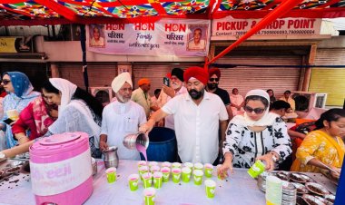 श्री गुरु अर्जन देव जी के शहीदी दिवस पर शहर में कई जगह लगी मीठे पानी की छबीले