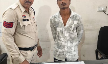 सोनडोंगरी पुलिया के पास एक व्यक्ति धारदार चाकू के साथ गिरफ्तार
