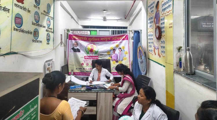 जिला अस्पताल के मातृत्व एवं शिशु अस्पताल में उच्च जोखिम वाली गर्भवती महिलाओं की हुई स्वास्थ्य जांच