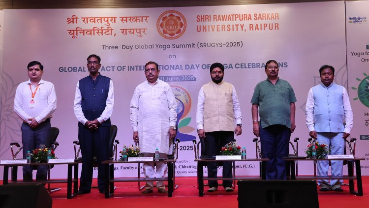 श्री रावतपुरा सरकार यूनिवर्सिटी में वैश्विक योग शिखर सम्मेलन 2025 का उद्घाटन...