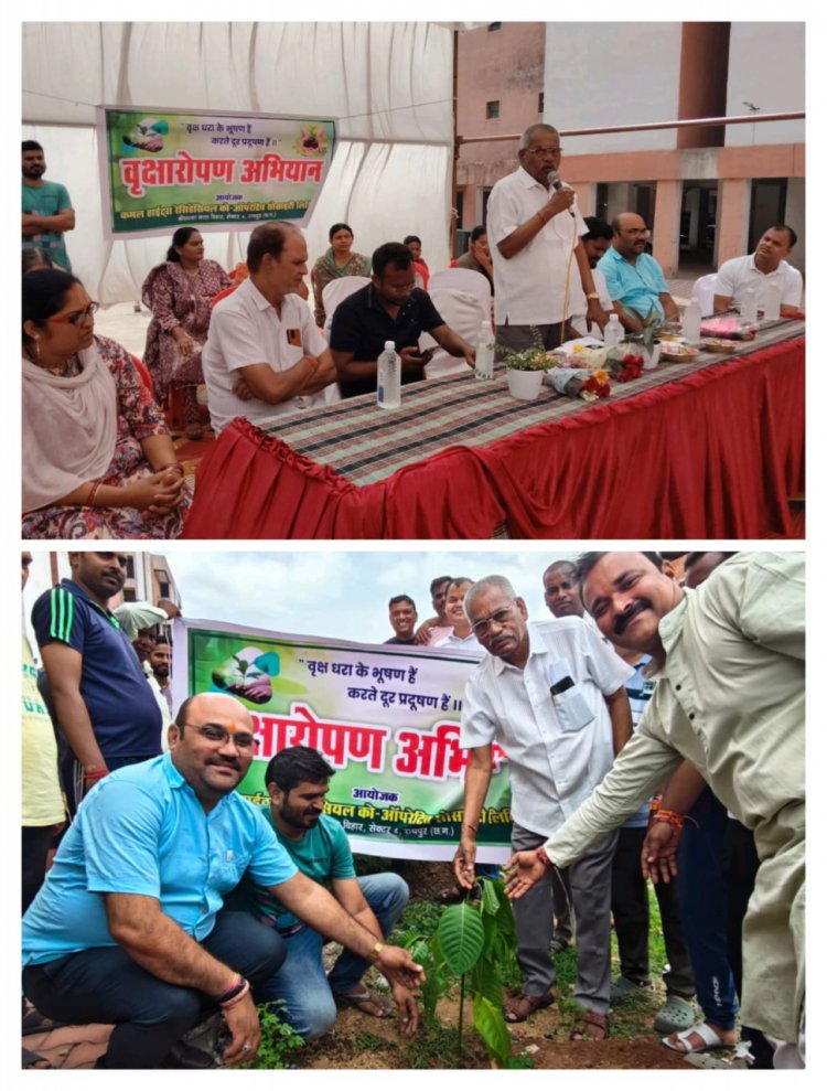 वृक्षारोपण अभियान में शामिल हुए रायपुर विकास प्राधिकरण अध्यक्ष श्री साहू