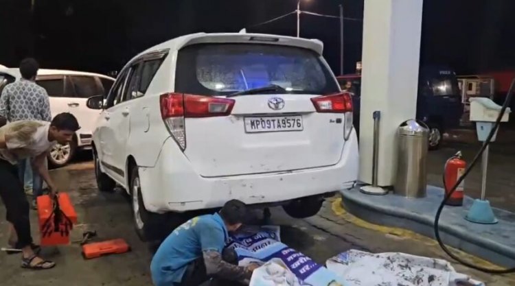 BREAKING : सीएम के काफिले की गाड़ियों में डीजल की जगह पानी ! मचा हड़कंप, पेट्रोल पंप सील