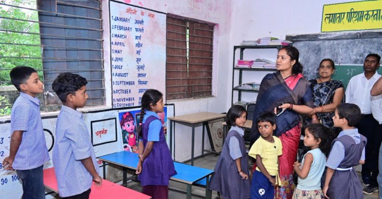 : मंत्री श्रीमती लक्ष्मी राजवाड़े ने किया आंगनबाड़ी और प्राथमिक शाला का औचक निरीक्षण