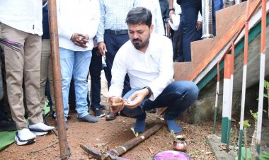 बरसात में विकास कार्यों कि बौछार  विधायक अनुज ने किया ग्राम रायखेड़ा के विकास कार्यों का भूमिपूजन व लोकार्पण