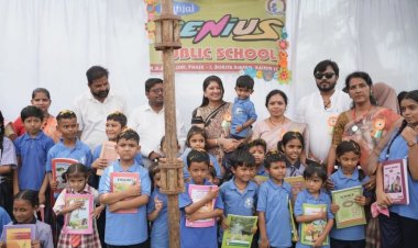 जीनियस पब्लिक स्कूल में हर्षोल्लास से मनाया गया शाला प्रवेश उत्सव, अध्यक्ष डॉ. वर्णिका शर्मा का प्रेरक संबोधन