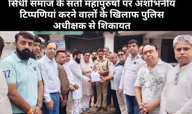 सिंधी समाज के संतों व महापुरुषों पर अशोभनीय टिप्पणी से नाराज सिंधी समाज पहुंचा एसपी कार्यालय