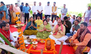 उप मुख्यमंत्री  अरुण साव के निवास पर हरेली की धूम