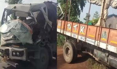 दर्दनाक हादसा : ट्रक और टैंकर में हुई जबरदस्त भिड़ंत, ड्राइवर-हेल्पर की मौके पर मौत, तीन की हालत गंभीर
