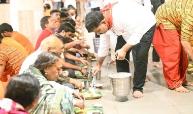 अमरकंटक में 50 हजार से अधिक श्रद्धालुओं कांवड़ियों ने मृत्युंजय आश्रम में ग्रहण की प्रसादी
