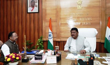 मंत्री रामविचार नेताम ने केन्द्रीय जनजातीय कार्य मंत्री जोएल ओरांव से दिल्ली में की सौजन्य मुलाकात