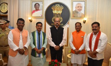 तोखन साहू ने राज्यपाल रमेन डेका और मुख्यमंत्री विष्णु देव साय से की सौजन्य भेंट