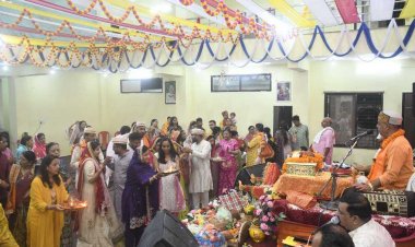 श्रीमद् भागवत कथा सप्ताह ज्ञान यज्ञ में आज  महाराशलीला, रुक्मणि विवाह, गोपी उद्धव संवाद  कथा का विस्तृत वर्णन किया