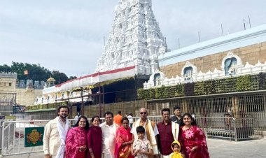 रायपुर सांसद एवं वरिष्ठ मंत्री  बृजमोहन अग्रवालअपने परिवार सहित तिरुपति पहुंचे