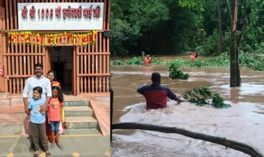 जगदलपुर में दर्दनाक हादसा : बाढ़ के पानी में बही कार, पति-पत्नी और दो बच्चों की मौत