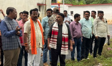अतिवर्षा प्रभावित ईलाकों का प्रभारी मंत्री  केदार कश्यप ने लिया जायजा
