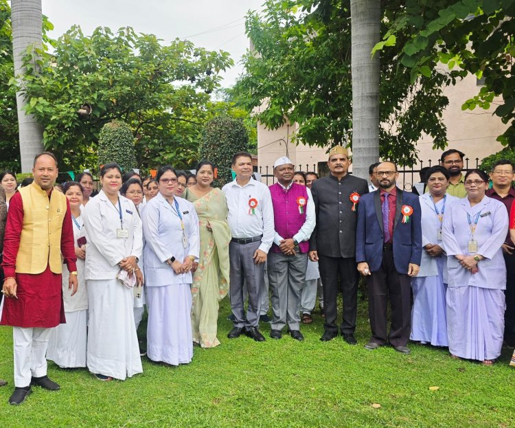 सिम्स बिलासपुर में धूमधाम से मनाया गया 79वाँ स्वतंत्रता दिवस