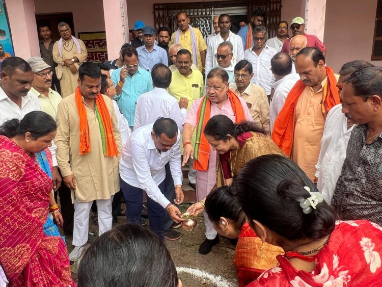 सरजूबांधा मुक्तिधाम में शेड निर्माण विधायक निधि से करवाने की दक्षिण विधायक की घोषणा