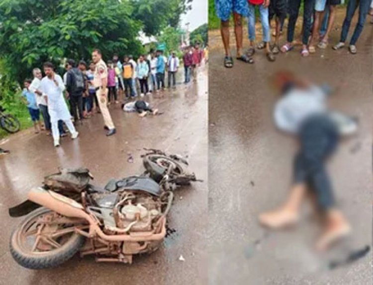 ट्रक की टक्कर से पिता और मासूम बेटी की मौत, बाइक के हुए दो टुकड़े, ससुराल जाने के दौरान हुआ हादसा