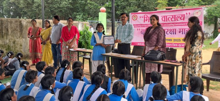 बालिका सुरक्षा माह के अंतर्गत प्रदेशभर में चल रहा जागरूकता अभियान