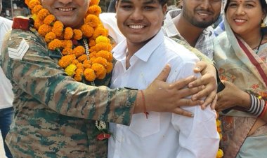 21 साल देश की सेवा कर घर लौटा देश का वीर जवान हुआ जोरदार स्वागत, 