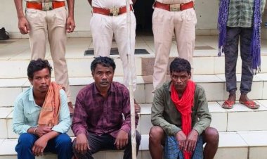 वन विभाग की बड़ी कार्रवाई शिकार के पूर्व तीन शिकारी गिरफ्तार