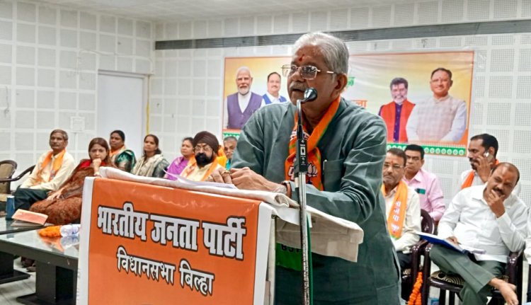 सेवा पखवाड़ा अभियान के तहत आयोजित कार्यशाला में शामिल हुए पूर्व विधानसभा अध्यक्ष धरमलाल कौशिक