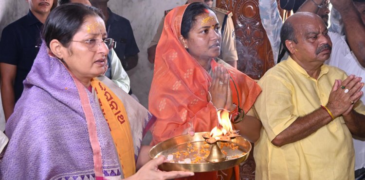 केंद्रीय मंत्री श्रीमती अन्नपूर्णा देवी ने रायपुर में भगवान जगन्नाथ का किया दर्शन