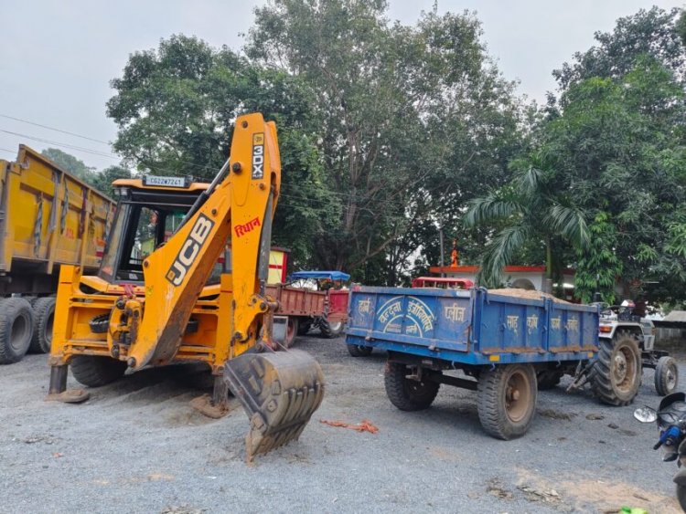 CG : खनिज विभाग की बड़ी कार्रवाई: अवैध रेत उत्खनन और परिवहन पर 16 वाहन जब्त