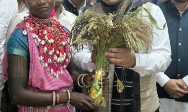 उपमुख्यमंत्री श्री शर्मा ने भारत की मिलेट्स क्वीन लहरी बाई बैगा को किया सम्मानित