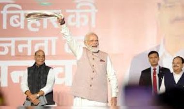 PM Modi ने गमछा घुमा कर किया Bihar का धन्यवाद |