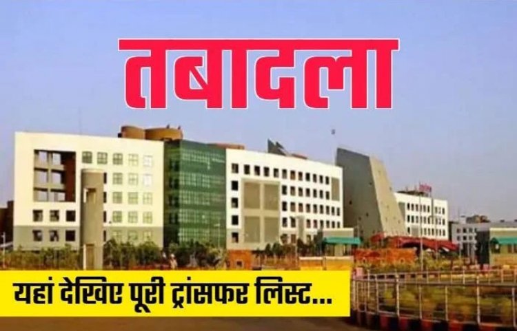  ब्रेकिंग : संयुक्त संचालकों के हुए तबादले, राज्य सरकार ने जारी किया आदेश, जानिए किसे मिली कहां की जिम्मेदारी, देखें आदेश…..
