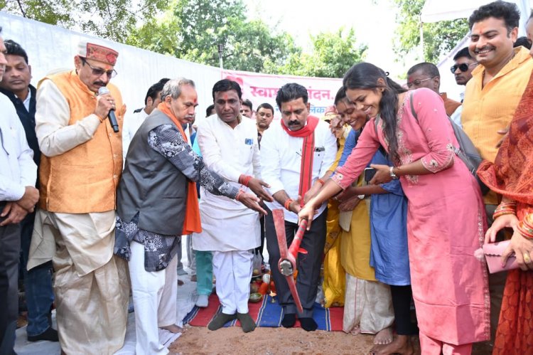 उपमुख्यमंत्री श्री शर्मा ने 4.41 करोड़ रूपये की लागत के 250 सीटर नालंदा लाइब्रेरी का किया भूमिपूजन