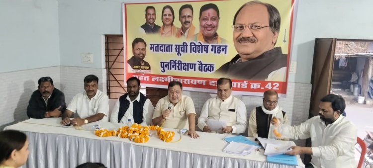 भाजपा पुरानी बस्ती मंडल के महंत लक्ष्मी नारायण दास वार्ड पुरानी बस्ती में SIR की समीक्षा बैठक सम्पन्न