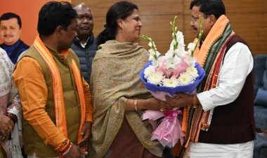 नबीन से सौजन्य भेंट कर सांसद रूपकुमारी ने दी बधाई