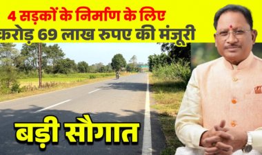 CM विष्णुदेव साय की बड़ी सौगात: जशपुर की 4 प्रमुख सड़कों के लिए 12.69 करोड़ रू. मंजूर, क्षेत्रवासियों ने जताया आभार