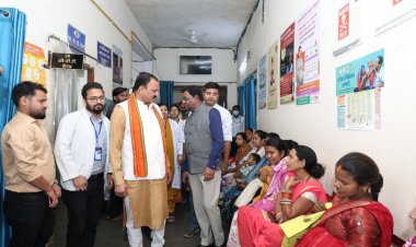 स्वास्थ्य मंत्री  श्याम बिहारी जायसवाल ने किया शहरी सामुदायिक स्वास्थ्य केंद्र का निरीक्षण, व्यवस्थाओं को सुदृढ़ करने के दिए निर्देश